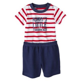 Just One YouMade by Carters Newborn Boys 2 Piece Short Set   Apple Red 3 M