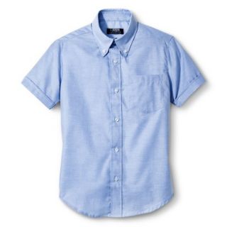 French Toast Boys School Uniform Short Sleeve Oxford Shirt   Light Blue 6