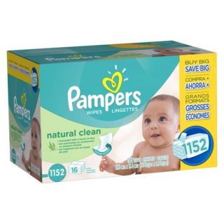 Pampers Natural Clean Baby Wipes   1,152 Count