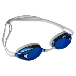 Speedo Adult Record Breaker Mirrored Goggle   White & Blue