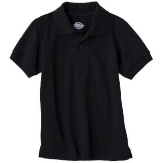 Dickies Boys School Uniform Short Sleeve Pique Polo   Black 14