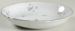 Mikasa Violetta Coupe Soup Bowl, Fine China Dinnerware   9343,Violets,Embossed,P
