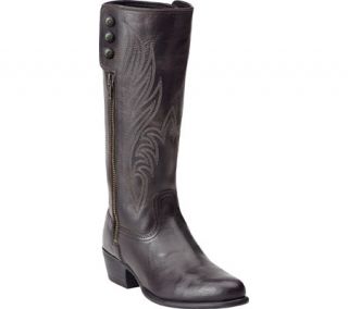 Womens Ariat Uproar   Old West Black Full Grain Leather Boots
