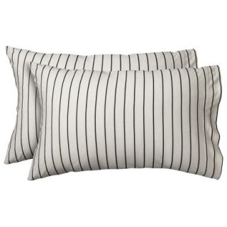Room Essentials Jersey Pillow Case Set   Ebony Stripe (Standard)
