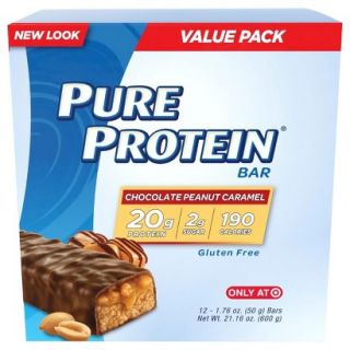 Pure Protein Chocolate Peanut Caramel Nutrition Bar   12 Count