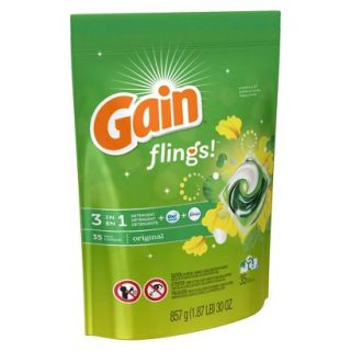 Gain Flings Original Laundry Detergent Pacs   35 Count