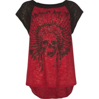 Headdress Girls Tee Burgundy In Sizes X Large, Large, X Small, Medium