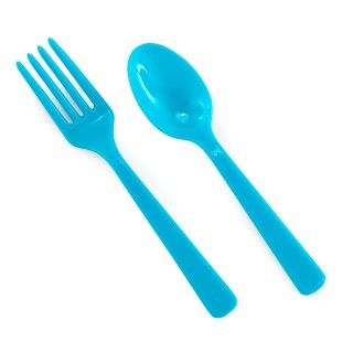 Forks Spoons   Aqua Blue