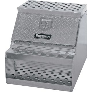 Buyers Products Aluminum Heavy Duty Step Truck Box   Smooth/Diamond Plate, 12