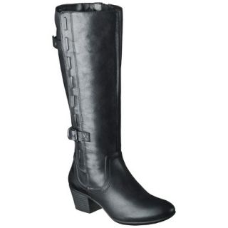 Womens Merona Janie Genuine Leather Tall Boot   Black 5.5