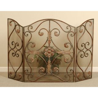 Iron Jerrica, Hand Forged Metal Fireplace Screen