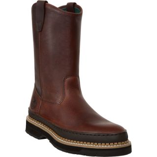 Georgia Giant 9 Inch Wellington Pull On Work Boot   Soggy Brown, Size 9, Model