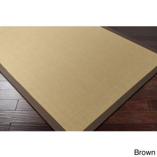 Surya Carpet, Inc. Hand woven Eco Natural Fiber Jute Cotton Bordered Casual Area Rug (8 X 10) Brown Size 8 x 10