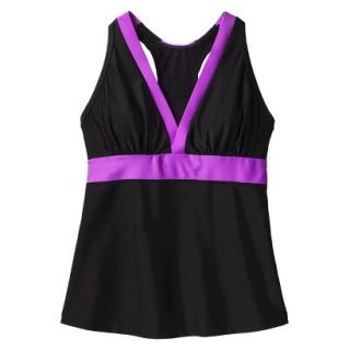 C9 by Champion Womens Swim Sport Tankini   Black/Purple S