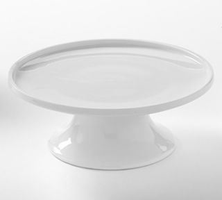 American Metalcraft 8 Round Serving Stand   White Porcelain