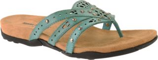 Womens Minnetonka Freemont   Turquoise Leather Sandals