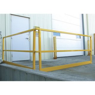 Vestil Steel Square Safety Handrails   120 Inch L, 42 Inch H., With Toeboard,