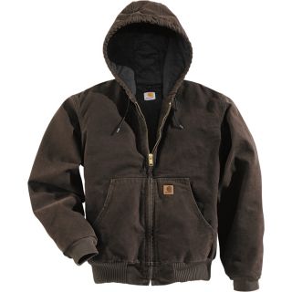 Carhartt Sandstone Active Jacket   Quilted Flannel Lined, Dark Brown, XL Tall,