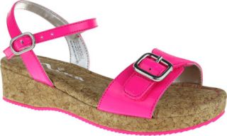 Nina Yuki 2   Neon Pink Patent Ankle Strap Sandals