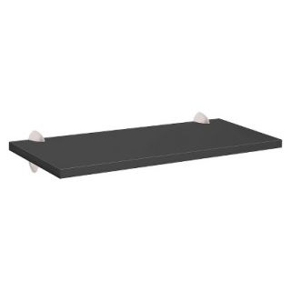 Wall Shelf Black Sumo Shelf With Stainless Steel Ara Supports   32W x 12D