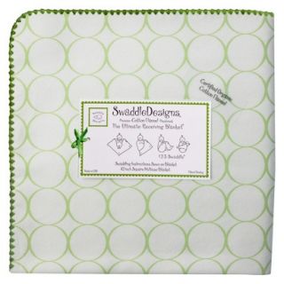 Swaddle Designs Organic Ultimate Receiving Blanket   Green Mod Circles
