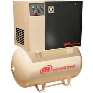 Ingersoll Rand Rotary Screw Compressor   200 Volts, 3 Phase, 7.5 HP, 28 CFM,