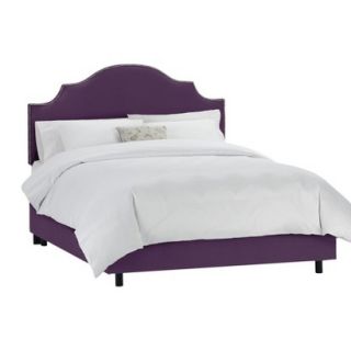 Skyline Full Bed Skyline Furniture Brittany Velvet Bed   Purple