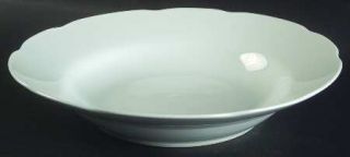 Couture Alabaster Large Rim Soup Bowl, Fine China Dinnerware   All White, Scallo