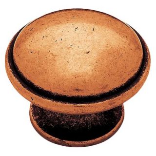 Liberty Hardware 36 mm Wide Base Round Knob   Copper Kettle (Set of 2)