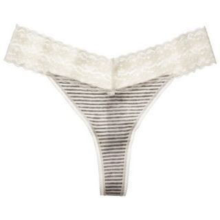 Gilligan & OMalley Womens Cotton Span Thong   Off White L