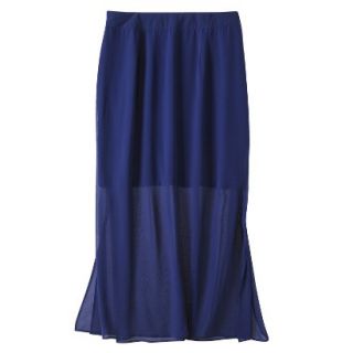 Mossimo Womens Plus Size Illusion Maxi Skirt   Athens Blue 3