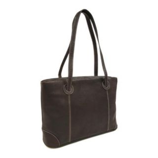 Womens Piel Leather Ladies Computer Tote 2719 Chocolate Leather