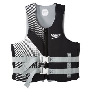 Speedo Adult Neoprene Lifejacket Black & White   X Large / XX Large