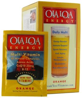 Ola Loa   Energy Super Multi Vitamin Effervescent Orange   30 x 7g Packets