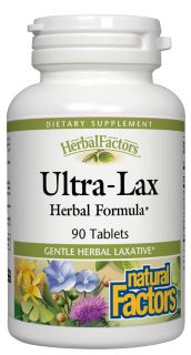 Natural Factors   Ultra Lax Herbal Laxative   90 Tablets