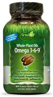Irwin Naturals   Whole Plant Oils Omega 3 6 9   90 Softgels