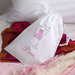 Ladies Personalized Drawstring Lingerie Bag