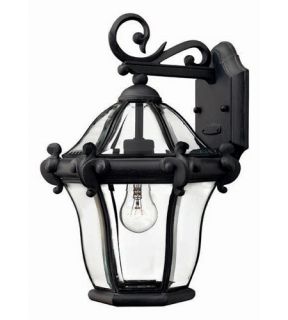 San Clemente 1 Light Outdoor Wall Lights in Museum Black 2440MB