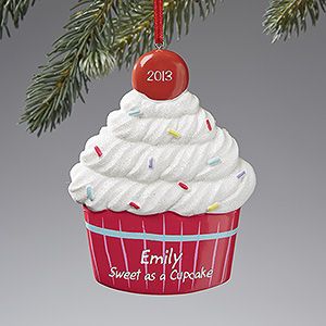 Personalized Christmas Ornaments   Cupcake