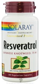Solaray   Guaranteed Potency Resveratrol Japanese Knotweed 75 mg.   60 Vegetarian Capsules