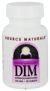 Source Naturals   DIM Diindolylmethane 100 mg.   30 Tablets
