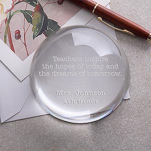 Personalized Teacher Paperweight   Inspirational Quotes