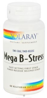 Solaray   Mega B Stress Two Stage Time Release   60 Vegetarian Capsules