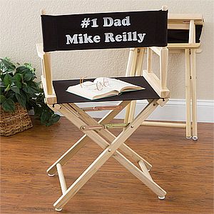 Personalized Director Style Chair   Black