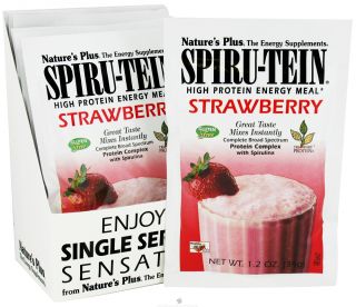 Natures Plus   Spiru Tein High Protein Energy Meal Strawberry   1 Packet