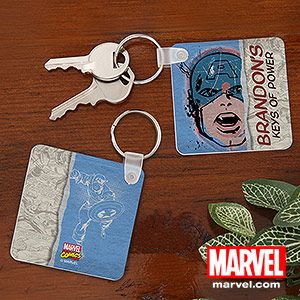 Personalized Marvel Superhero Key Rings   Wolverine, Spiderman, Iron Man, Thor