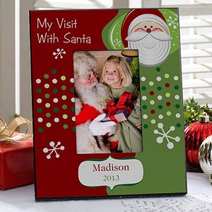 Visit With Santa Personalized Christmas Picture Frame