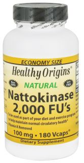 Healthy Origins   Natural Nattokinase 2,000 FUs 100 mg.   60 Vegetarian Capsules