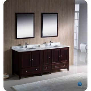 Fresca Oxford 72 Traditional Double Sink Bathroom Vanity with Side Cabinet   Ma