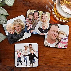 Personalized Photo Bar Coaster Set   Picture Perfect